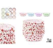 Komplekts 150 papīra cepšanas formas, 12 cm, 4 krāsas, 8.5×8×8 cm, 78482, Kinvara (78482)