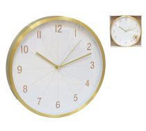 Sienas pulkstenis 30 cm, zelta krāsā, 30 x 30 x 4 cm, DECORLIFE (8445393201023)