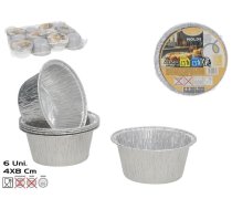 Alumīnija cepšanas formas (6 gab.), 3,5 x 8 x 8 cm, KITCHEN&GO (8445393408163)