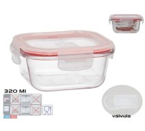 Kvadrātveida pusdienu kārba 320 ml, 5,5 x 12 x 12 cm, KITCHEN&GO (8445393578620)