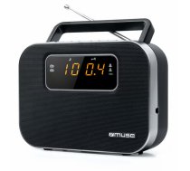 Pārnēsājams PLL radio (FM/MW) ar pulksteņa funkciju, dzintara LED displejs, MUSE, M 081 R (M 081 R)