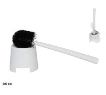 Tualetes birstes turētājs ar birsti, balts, 35 cm, 11.00 x 11.00 x 35.00, BATH&GO (8445393374505)