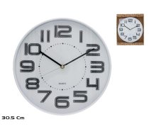 Balts sienas pulkstenis, 30 x 30 x 4,5 cm, DECORLIFE (8445393486550)