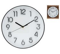 Sienas pulkstenis, melns ar 3D cipariem, 30 x 30 x 4,5 cm, DECORLIFE (8445393406688)