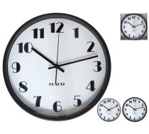Sienas pulkstenis 30 cm, lieli cipari, 2 veidi, 30 x 30 x 4 cm, DECORLIFE (8430540715027)