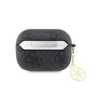 Guess 4G Script PC/PU Charm Case Aizsargapvalks priekš AirPods Pro 2 / melns (GUAP2G4GSMK)