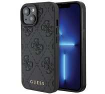 Guess PU Quilted 4G Classic Case Aizsargapvalks Priekš Apple iPhone 15 Pro (GUHCP15LP4EPMK)