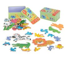 RoGer Safari Dzīvnieku Puzzle Metāla kastītē 25gab (5903039720794)