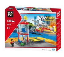 Blocki MyFireBrigade Ugunsdzēsēju Helikopters un vadības tornis / KB0812 / Konstruktors ar 129 detaļām / Vecums 6+ (KB0812)