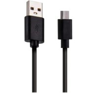 Setty Kabelis USB-A - microUSB / 1m / 2A / melns (GSM165042)