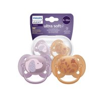 Philips Avent Ultra soft DECO Zīdaiņu Māneklīši 6-18m 2pcs Orange/Violet (SCF091/18)