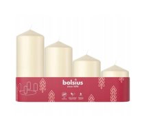 Bolsius Adventes Ziemassvētku Sveces 4gab 60x48mm Cream (37006805)
