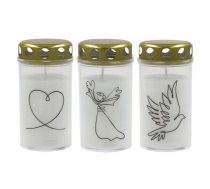 Candela Kapu svece ar vāciņu 5,6x11,5cm degšanas ilgums 40h (24100120)