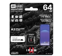 Goodram 64GB  IRDM MicroSDXC Atmiņas karte + Adapteris (IR-M2AA-0640R12)