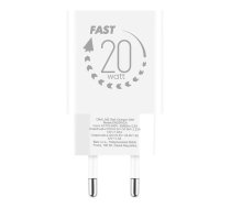 OBAL:ME Wall Charger Tīkla lādētājs USB-A + USB-C 20W ar 2x 1m kabeļiem / balts (OM20WCASET)