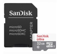 Sandisk Ultra microSDHC 32GB + Adapteris Atmiņas karte (SDSQUNR-032G-GN3MA)