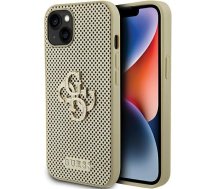 Guess Perforated 4G Glitter Back Case Aizsargapvalks Priekš Apple iPhone 15 (GUHCP15SPSP4LGD)