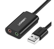 UGreen Skaņas karte USB 2.0 Melna (UGR-30724)