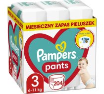 Pampers Pants Autiņbiksītes‑Biksītes 3.Izmērs (6‑11kg) 204gab (8006540497678)