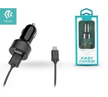 Devia Smart Series Premium Auto Lādētājs 2 x USB 2.4A + Micro USB vads 1m Melns (С1204BK)