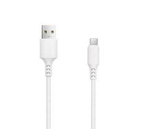 Setty Kabelis USB-A - microUSB / 1m / 2A / balts (GSM113066)