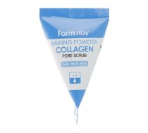 FarmStay Collagen Baking Powder Pore Scrub 1 pcs*7 ml Sejas kopšanas līdzeklis (8809541197888-1)