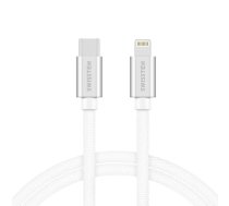 Swissten Textile Universāls Quick Charge 3.1 USB-C uz Lightning Datu un Uzlādes Kabelis 1.2m (SW-QU-LIGHUSBC-1.2M-S)