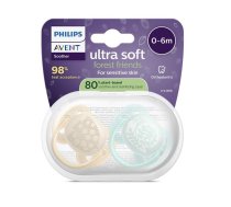 Philips Avent Ultra soft DECO Zīdaiņu Māneklīši 0-6m 2gab Blue/Yellow (SCF091/41)