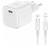 Swissten Tīkla Lādētājs GaN USB-C 35W PD + Datu kabelis USB-C - Lightning 1.2m (22070240)