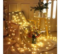 RoGer Zvaigžņu Gaismas virtene 100 LED / Silti Balta / 10m (RO-SSL-LED-10M)