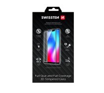 Swissten Ultra Durable Full Face Tempered Glass Premium 9H Aizsargstikls Xiaomi Mi 10 Lite Melns (64701877)
