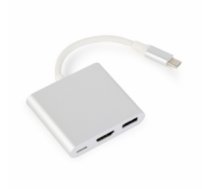 Gembird USB-C uz HDMI Adapteris (A-CM-HDMIF-02-SV)