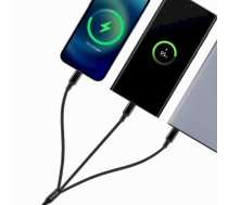 OBAL:ME 3in1 AllConnect Fast Charge Cable USB-A/USB-C, Lightning, Micro-USB 1.2m Uzlādes kabelis / melns (OM18CLMBL)