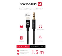 Swissten Textile Audio Adapteris Lightning / 3,5 mm / 1.5m (73501213)