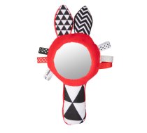 Canpol babies Mīksta kontrasta rotaļlieta ar čīkstoņu un spoguli SENSORY TOYS 68/080