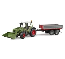 BRUDER 1:16 traktors Fendt Vario 211 ar frontālo iekrāvēju un piekabi, 02182