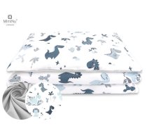 MIMINU Dino Navy gultas veļas komplekts 2 daļas, 135x100cm, 40x60cm