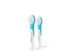 Sonicare for Kids Mini zobu birstes uzgalis, 2 gab,3+, Balta/ciāna (HX6032/90)