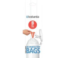 BRABANTIA atkritumu tvertņu maisiņi, 5 l, (B) (20maisi rullītī) White (311741)