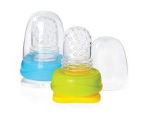 Kidsme Food Pouch adapteris mazuļa ēdināšanai no biezenīšu stāvpakām 2 gab,Sky&Lime (160490 LIS)