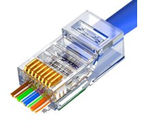 RJ45 CAT6 UTP EASY apzeltītie spraudņi (10gab) (011332)