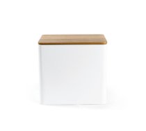 Salter BW128991W Toronto Bread Bin, White/Wooden
