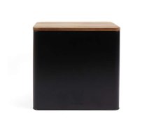 Salter BW128991 Toronto Bread Bin, Black/Wooden
