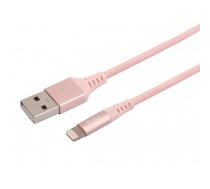 Tellur Data Cable Apple MFI Certified USB to Lightning Made with Kevlar 2.4A 1m Rose Gold