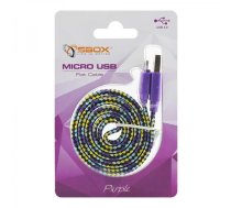 Sbox USB->Micro USB 2.0 M/M 1m colorfull blister purple