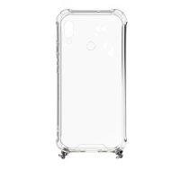 Xiaomi Redmi 7 Silicone TPU Transparent with Necklace Strap Silver