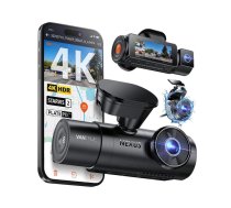 Vantrue N4 Pro 3-kanālu videoierakstītājs 4K Ultra HD priekšējā + 1080p salona un aizmugures ieraksts Sony STARVIS 2 HDR 155°/160°/165° plašs leņķis GPS žurnāls 5 GHz Wi-Fi balss vadība 24/7 stāvvietas režīms microSD līdz 1 TB Melns (N4 PRO)