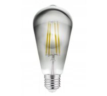 Dekoratīva LED spuldze FILAMENT, pelēka, ST64, E27, 6W, 300lm, 1800K, 360°, LD-ST64FP4-18, GTV (LD-ST64FP4-18)