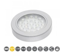 LED mēbeļu gaismeklis VASCO, apaļš, 12V, 1.7W, 24 LED, 150lm, 3000K, 2m vads, LD-VA24CB-53 GTV (LD-VA24CB-53)