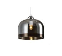 Griestu lampa LATI, melna, stikla abažūrs, Ø23,5 cm, E27, OS-LATI-11-DEC (OS-LATI-11-DEC)
